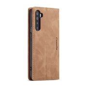 For OnePlus Nord CaseMe-013 Multifunctional Retro Frosted Horizontal Flip Leather Case with Card Slot & Holder & Wallet(Brown)