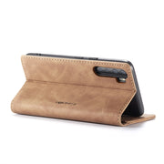 For OnePlus Nord CaseMe-013 Multifunctional Retro Frosted Horizontal Flip Leather Case with Card Slot & Holder & Wallet(Brown)