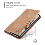 For OnePlus Nord CaseMe-013 Multifunctional Retro Frosted Horizontal Flip Leather Case with Card Slot & Holder & Wallet(Brown)