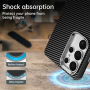 For Samsung Galaxy S25 Ultra 5G Carbon Fiber Series IMD Phone Case(Black)