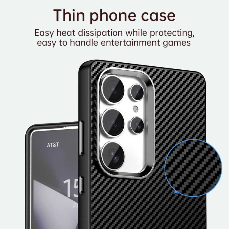 For Samsung Galaxy S25 Ultra 5G Carbon Fiber Series IMD Phone Case(Black) - Galaxy S25 Ultra 5G Cases by PMC Jewellery | Online Shopping South Africa | PMC Jewellery | Buy Now Pay Later Mobicred
