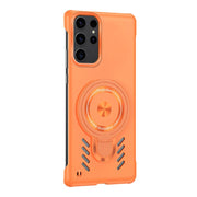 For Samsung Galaxy S25 Ultra 5G Ice Sense Series Graphene Cooling MagSafe Holder Phone Case(Orange)