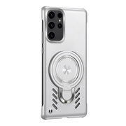 For Samsung Galaxy S25 Ultra 5G Ice Sense Series Graphene Cooling MagSafe Holder Phone Case(Silver)