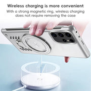 For Samsung Galaxy S25 Ultra 5G Ice Sense Series Graphene Cooling MagSafe Holder Phone Case(Silver)