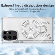 For Samsung Galaxy S25 Ultra 5G Ice Sense Series Graphene Cooling MagSafe Holder Phone Case(Black)