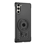 For Samsung Galaxy S25 5G Ice Sense Series Graphene Cooling MagSafe Holder Phone Case(Black)