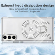 For Samsung Galaxy S25+ 5G Ice Sense Series Graphene Cooling MagSafe Holder Phone Case(Orange)