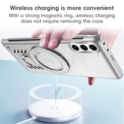 For Samsung Galaxy S25+ 5G Ice Sense Series Graphene Cooling MagSafe Holder Phone Case(Orange)