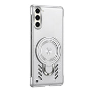 For Samsung Galaxy S25+ 5G Ice Sense Series Graphene Cooling MagSafe Holder Phone Case(Silver)