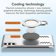 For Samsung Galaxy S25+ 5G Ice Sense Series Graphene Cooling MagSafe Holder Phone Case(Black)