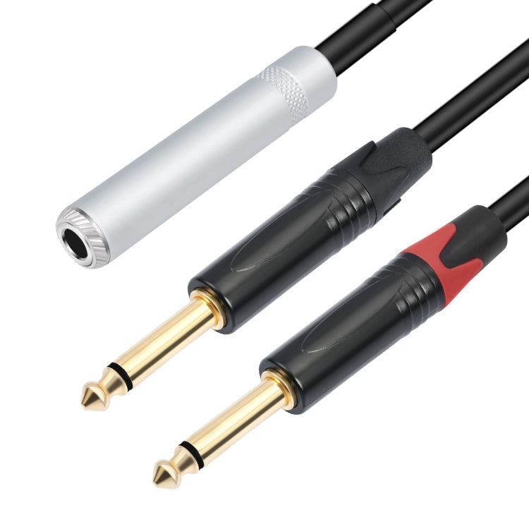 6.35mm 1/4 TRS Stereo Female to Dual Male Y-type Audio Cable, Length:50cm - Microphone Audio Cable & Connector by PMC TechLife | Online Shopping South Africa | PMC TechLife | Buy Now Pay Later Mobicred