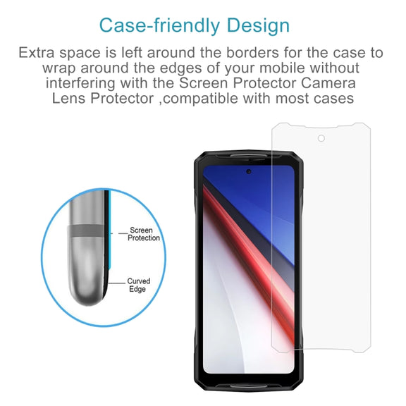 For Doogee V40 Pro 50pcs 3D 0.3mm Fine Hole High Aluminum Tempered Glass Film