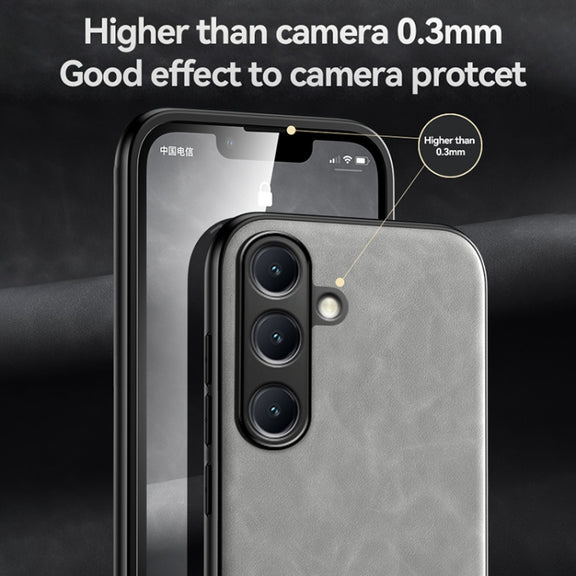 For Samsung Galaxy S25+ 5G Skin Feel Magnetic Leather Back Phone Case(Dark Grey)