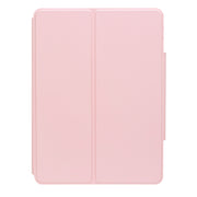 For iPad Pro 11 2024 L13-A 360 Rotation Acrylic Transparent Bluetooth Keyboard Leather Case With Touch Control(Pink)