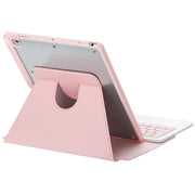 For iPad Pro 11 2024 L13-AS 360 Rotation Acrylic Transparent Bluetooth Keyboard Leather Case With Touch Control / Backlight(Pink)