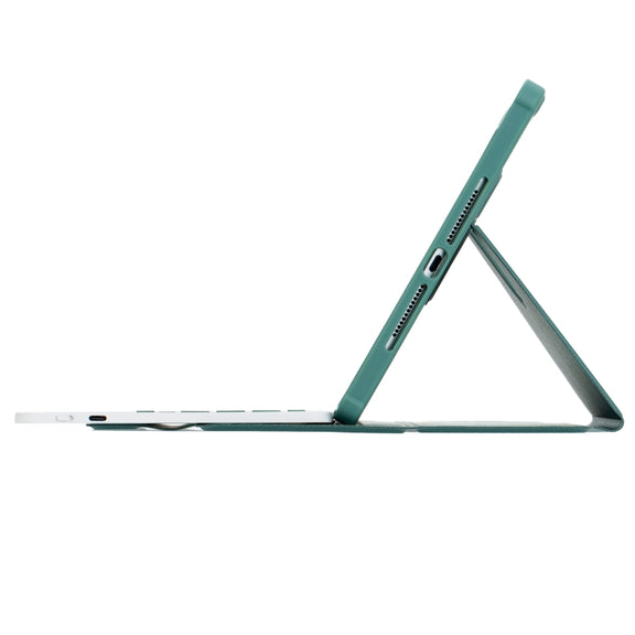 For iPad Pro 11 2024 L13-AS 360 Rotation Acrylic Transparent Bluetooth Keyboard Leather Case With Touch Control / Backlight(Green)