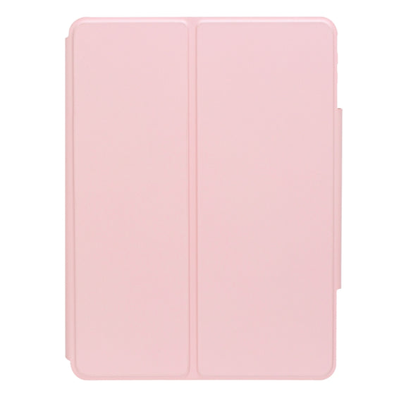 For iPad Pro 11 2024 L13-B 360 Rotation Acrylic Transparent Bluetooth Keyboard Leather Case(Pink)