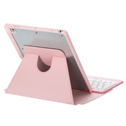 For iPad Pro 11 2024 L13-B 360 Rotation Acrylic Transparent Bluetooth Keyboard Leather Case(Pink)