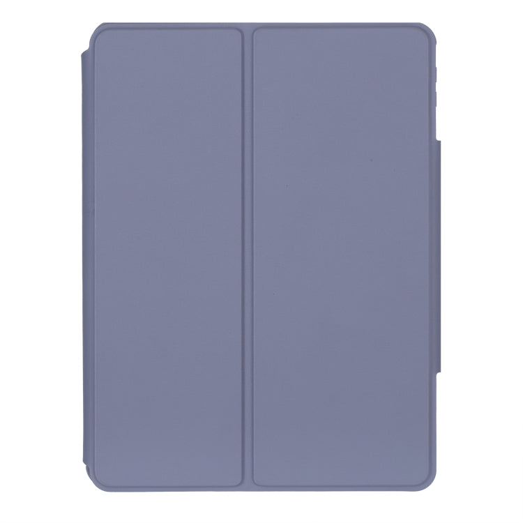 For iPad Pro 11 2024 L13-B 360 Rotation Acrylic Transparent Bluetooth Keyboard Leather Case(Purple)
