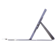 For iPad Pro 11 2024 L13-B 360 Rotation Acrylic Transparent Bluetooth Keyboard Leather Case(Purple)