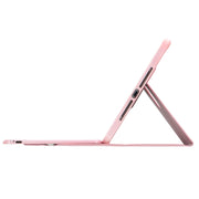 For iPad Pro 11 2024 L13-BS 360 Rotation Acrylic Transparent Bluetooth Keyboard Leather Case with Backlight(Pink)