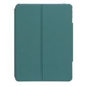 For iPad Pro 11 2024 YL13 360 Rotation Acrylic Transparent Round Keycap Bluetooth Keyboard Leather Case(Green)