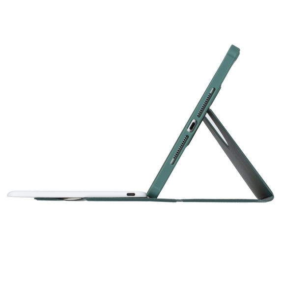 For iPad Pro 11 2024 YL13 360 Rotation Acrylic Transparent Round Keycap Bluetooth Keyboard Leather Case(Green)
