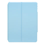 For iPad Pro 11 2024 YL13-A 360 Rotation Acrylic Transparent Round Keycap Bluetooth Keyboard Leather Case With Touch Control(Blue)