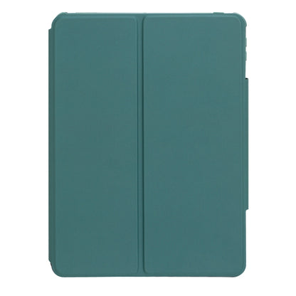 For iPad Pro 11 2024 YL13-A 360 Rotation Acrylic Transparent Round Keycap Bluetooth Keyboard Leather Case With Touch Control(Green) - For iPad Pro by PMC Jewellery | Online Shopping South Africa | PMC Jewellery | Buy Now Pay Later Mobicred