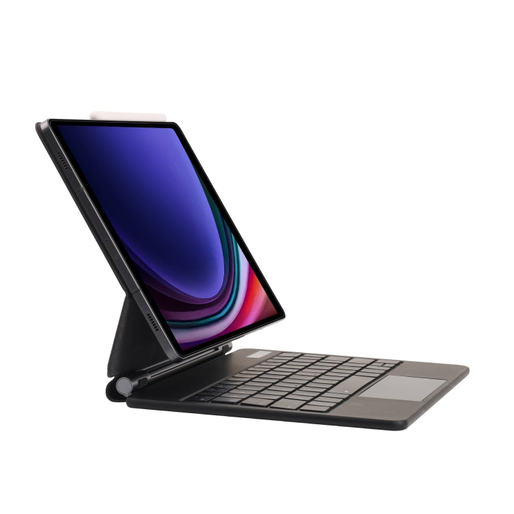 For Samsung Galaxy Tab S10+ / S9 FE+ P810 Magnetic Bluetooth Keyboard Leather Tablet Case(Black) - free shipping - PMC Jewellery - Order now!