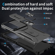 For Samsung Galaxy S25 Ultra 5G Sliding Camshield Holder Phone Case(Black)