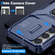 For Samsung Galaxy S25 Ultra 5G Sliding Camshield Holder Phone Case(Blue)