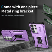 For Samsung Galaxy S25 Ultra 5G Sliding Camshield Holder Phone Case(Purple)
