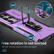For Samsung Galaxy S25 Ultra 5G Sliding Camshield Holder Phone Case(Purple)