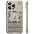 For iPhone 16 Pro Max Spring Buckle MagSafe Magnetic Metal Aromatherapy Phone Case(Grey) - free shipping - PMc TechLife - Order now!