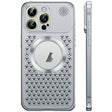 For iPhone 16 Pro Spring Buckle MagSafe Magnetic Metal Aromatherapy Phone Case(Silver) - free shipping - PMc TechLife - Order now!