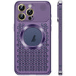 For iPhone 16 Pro Spring Buckle MagSafe Magnetic Metal Aromatherapy Phone Case(Purple) - free shipping - PMc TechLife - Order now!