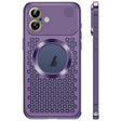 For iPhone 16 Spring Buckle MagSafe Magnetic Metal Aromatherapy Phone Case(Purple) - free shipping - PMc TechLife - Order now!