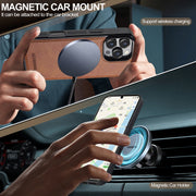 For iPhone 16 Pro Max LC.IMEEKE L5 Series Detachable RFID Card Bag Magsafe Phone Case(Brown)