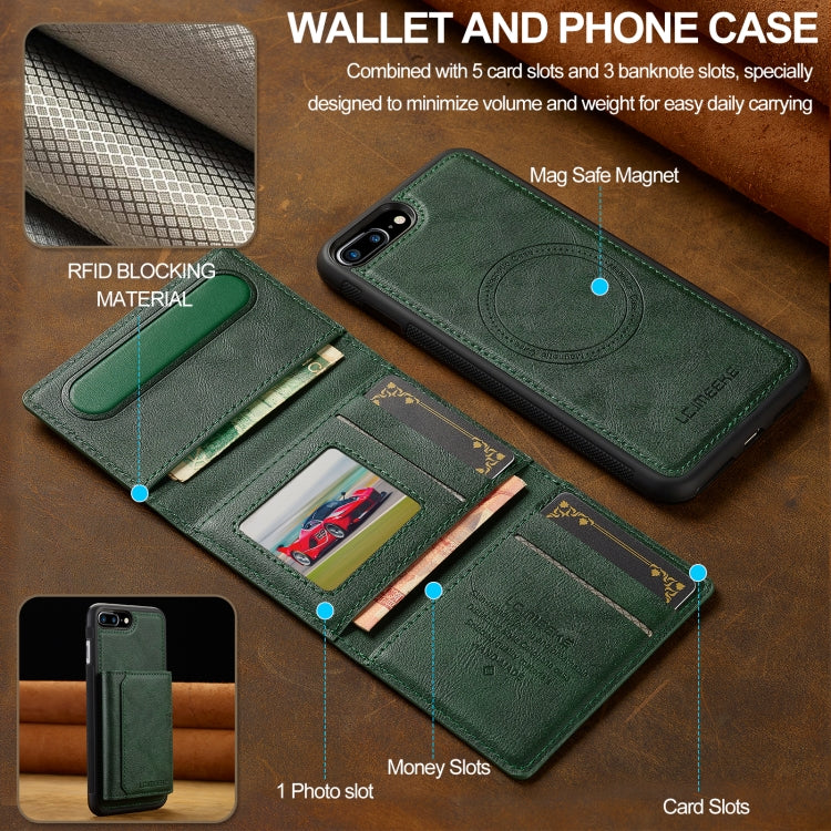 For iPhone 16e LC.IMEEKE L5 Series Detachable RFID Card Bag Magsafe Phone Case(Green) - free shipping - PMC TechLife - Order now!