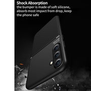 For Samsung Galaxy S25 Ultra 5G Classic Tilt Strip Grain Magnetic PC Hybrid TPU Phone Case(Black)