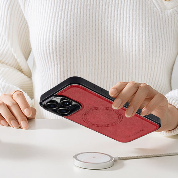 For iPhone 16 Pro Max LC.IMEEKE Magsafe Phone Case(Red)