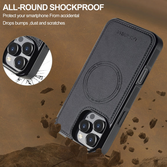 For iPhone 16 Pro Max LC.IMEEKE Magsafe Phone Case(Black)