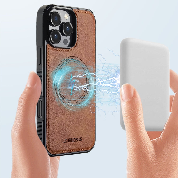 For iPhone 16 Pro Max LC.IMEEKE Magsafe Phone Case(Brown) - iPhone 16 Pro Max Cases by LC.IMEEKE | Online Shopping South Africa | PMC Jewellery | Buy Now Pay Later Mobicred