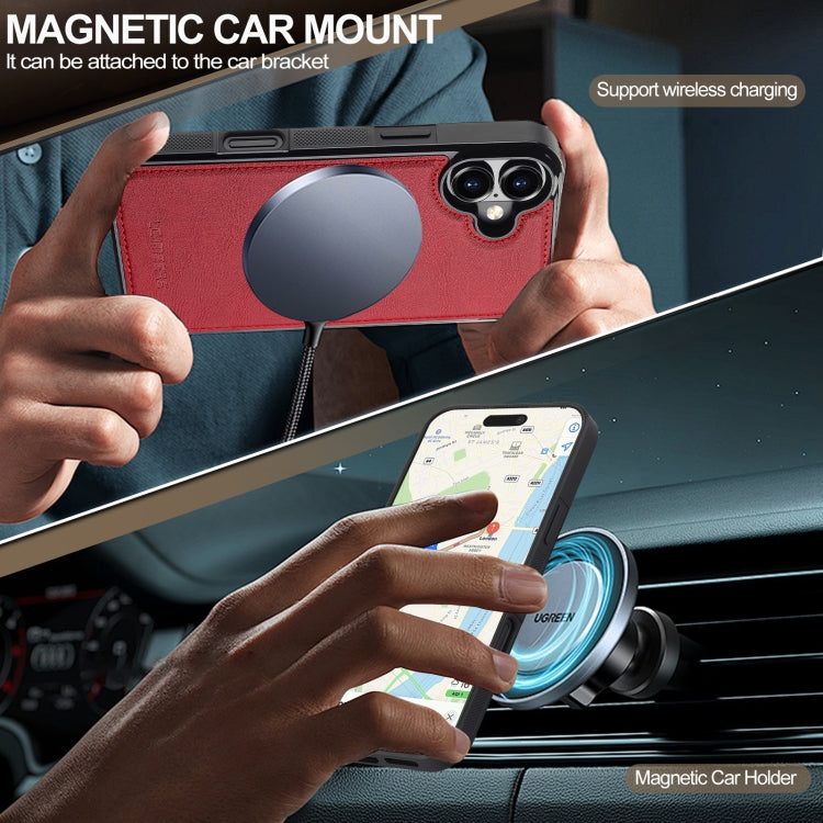 For iPhone 16 LC.IMEEKE Magsafe Phone Case(Red)