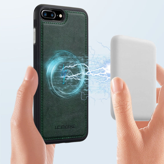 For iPhone 16e LC.IMEEKE Magsafe Phone Case(Green)