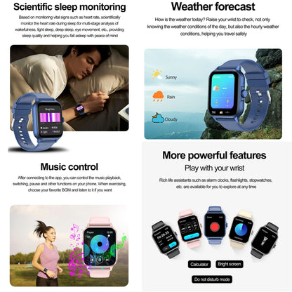 ZW36A 1.83 inch BT Call Smart Watch, Blood oxygen / Blood Pressure / Heart Rate(Pink) - Smart Wristbands by PMC Jewellery | Online Shopping South Africa | PMC Jewellery | Buy Now Pay Later Mobicred
