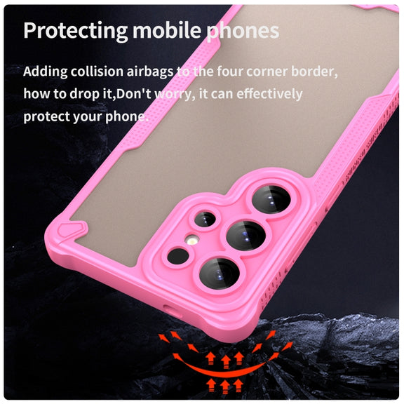 For Samsung Galaxy S25 Ultra 5G Armor Glaze PC Hybrid TPU Phone Case(Pink)