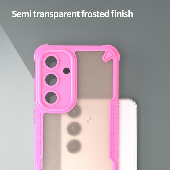For Samsung Galaxy S25 5G Armor Glaze PC Hybrid TPU Phone Case(Pink)