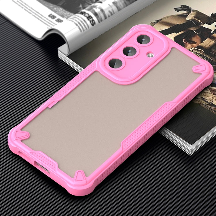 For Samsung Galaxy S25 5G Armor Glaze PC Hybrid TPU Phone Case(Pink)